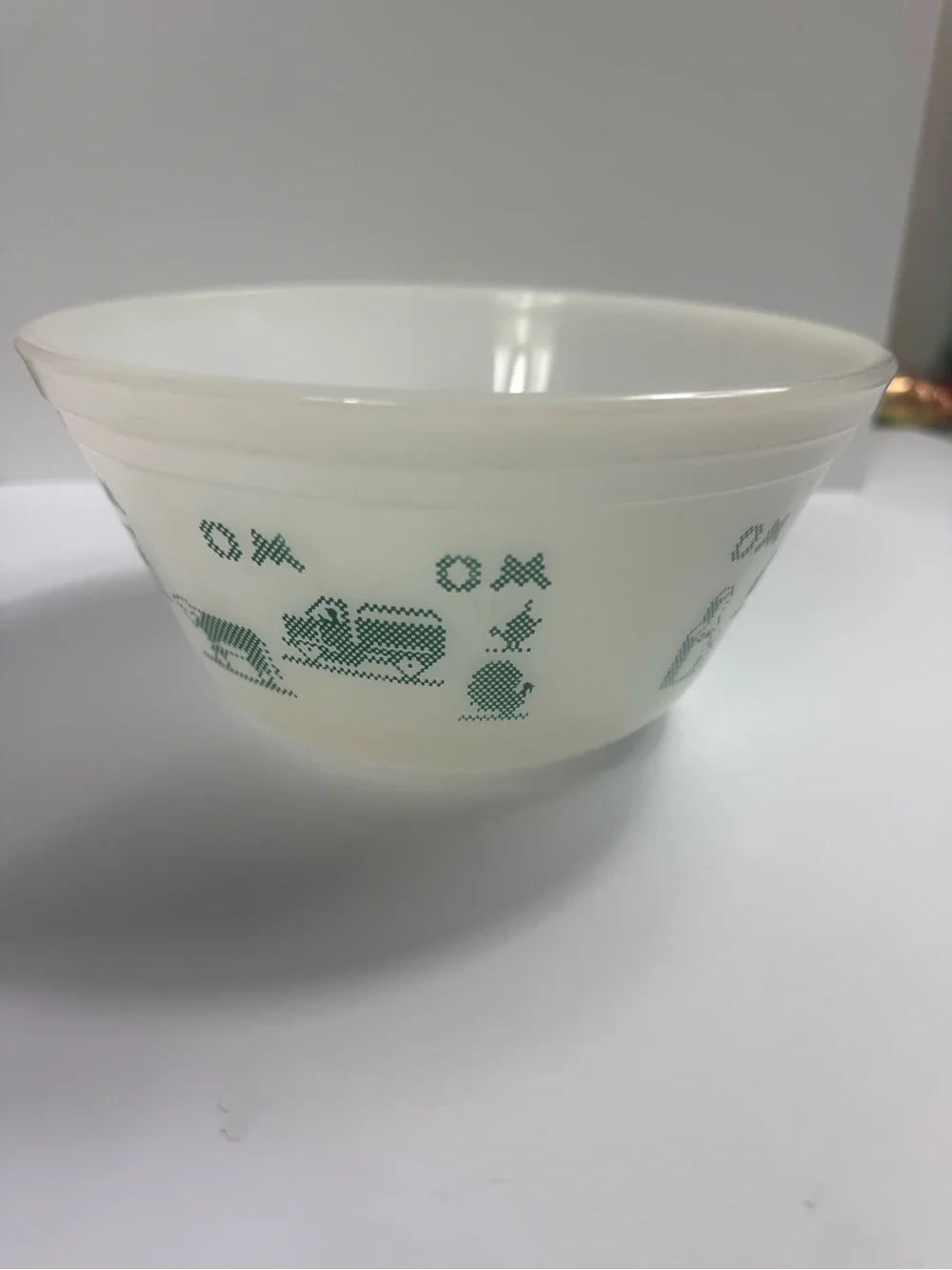 Vintage Rare 1950's  Federal Glass O&M Elevator w/Farm Scenes 7